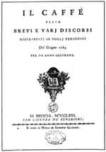 Frontespizio de �Il Caff�