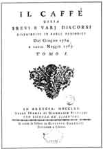 Frontespizio de �Il Caff�